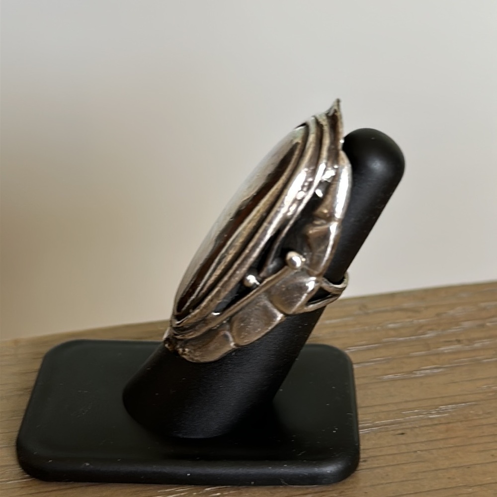 Original Pamela Love XL mood ring SOLID sterling silver RARE art nouveau 5.5 - Picture 8 of 14